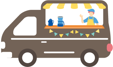 キッチンカーのイラスト