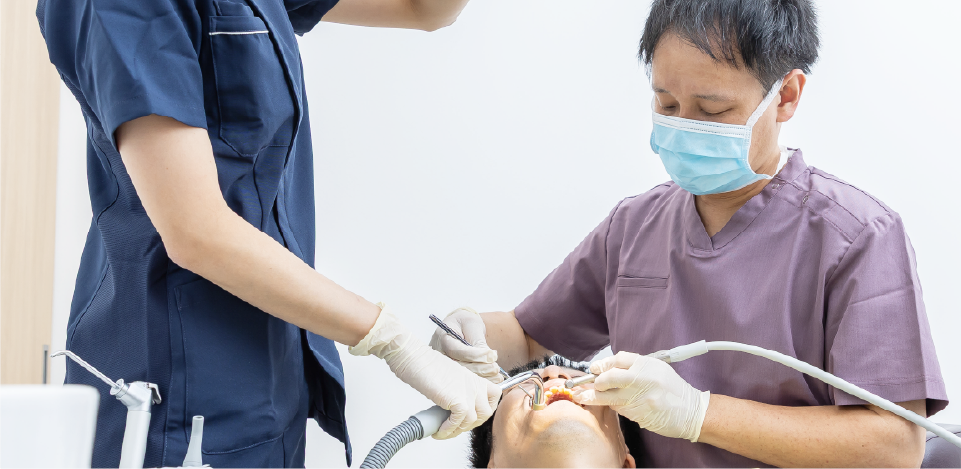 歯の治療の様子